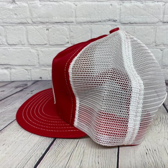 Vintage Farmer Hat Trucker Mesh Cap Red White Alberta Hail & Crop Item #3 - Picture 2 of 8